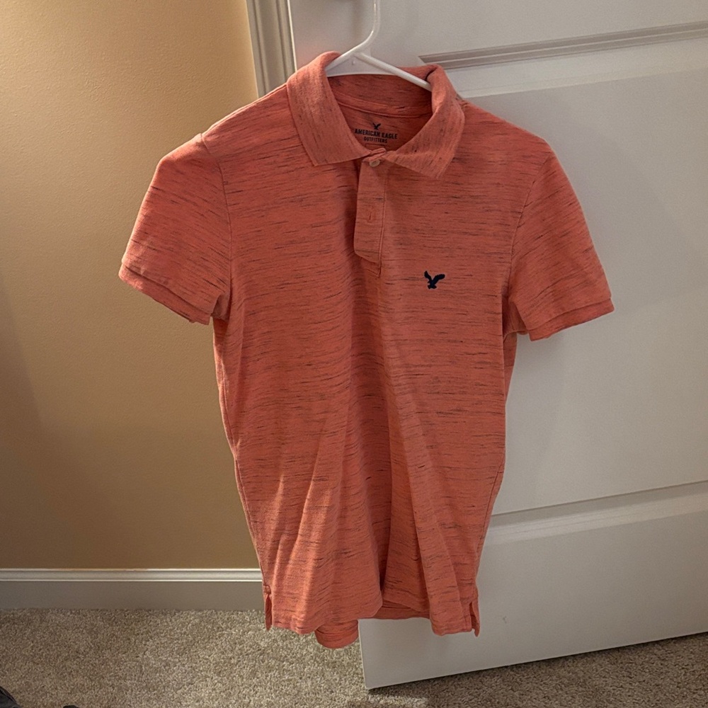 American Eagle Outfitters Coral Polo Shirt
